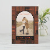 Herfst Platte Vorm Save The Date Trouwkaart Herfst (Staand voorkant)