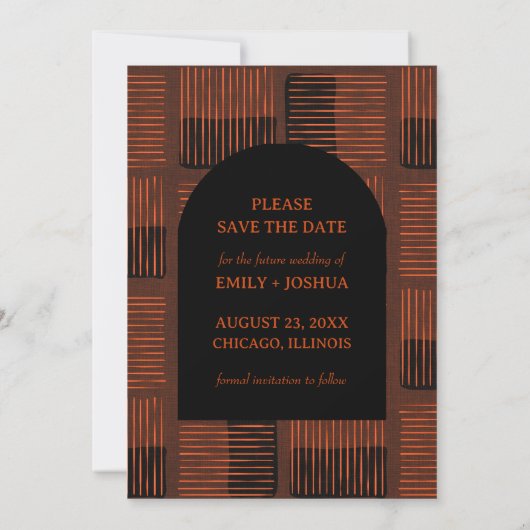 Herfst Platte Vorm Save The Date Trouwkaart Herfst (Achterkant)