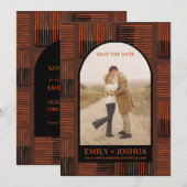 Herfst Platte Vorm Save The Date Trouwkaart Herfst (Voorkant / Achterkant)