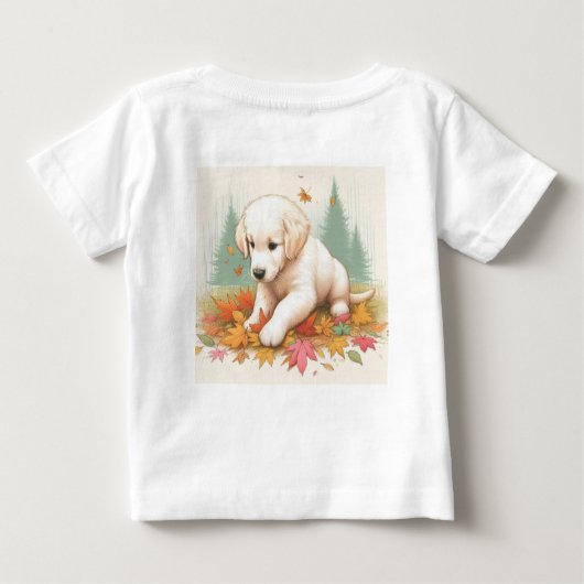 Herfst Plezier met een Golden Retriever Puppy (Achterkant)