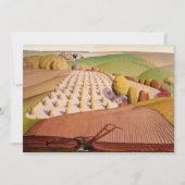 Herfst ploegen door Grant Wood Bedankkaart (Voorkant)