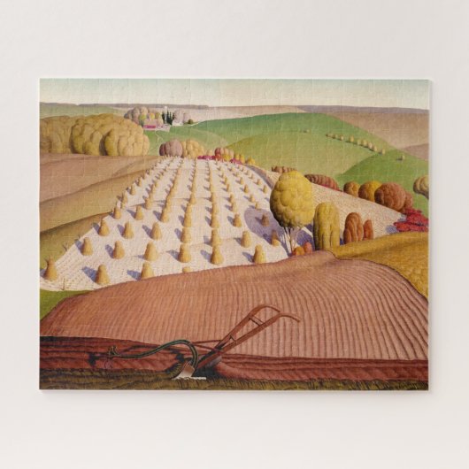 Herfst ploegen door Grant Wood Legpuzzel (Horizontaal)