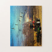 Herfst Plough Tractor Ohio. Legpuzzel (Verticaal)