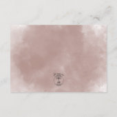 Herfst Plum Bloemen Boeket Bruiloft Details Informatiekaartje (Achterkant)