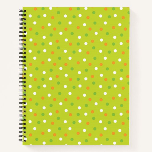 Herfst Polka Dot Spiral Notitieboek (Voorkant)