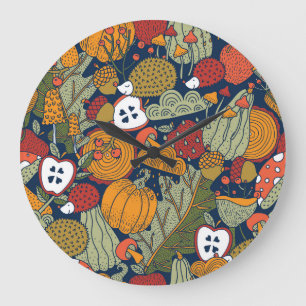 Herfst, polka stippen, , naadloos patroon. grote klok