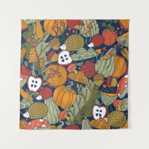 Herfst, polka stippen, , naadloos patroon. wandkleed