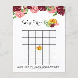 Herfst pomkin baby shower bingo