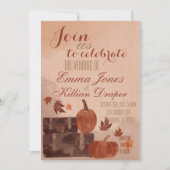 Herfst pomkin en bladeren kaart (Voorkant)