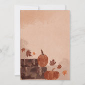 Herfst pomkin en bladeren kaart (Achterkant)