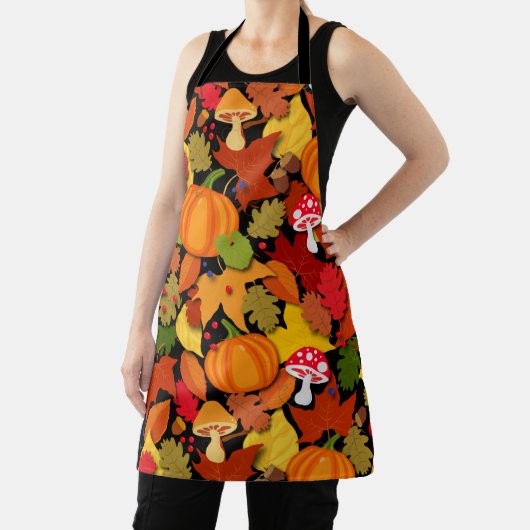 Herfst pomkin en bladeren schort (Insitu)