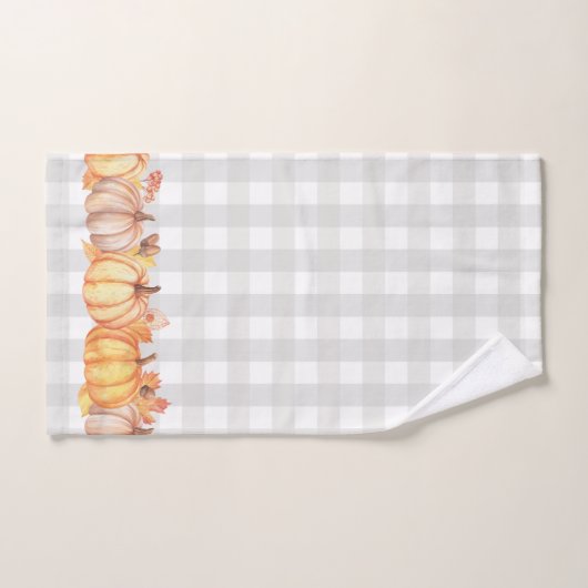 Herfst pomkin gingham badhanddoek handdoek (Handdoek)