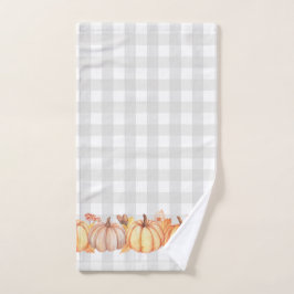 Herfst pomkin gingham badhanddoek handdoek