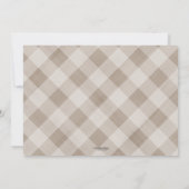 herfst pomkin gingham - neutrale kleuren beige dou kaart (Achterkant)