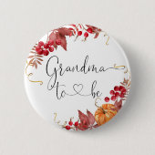 Herfst pomkin Grandma om Button te worden (Voorkant)