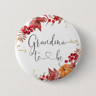 Herfst pomkin Grandma om Button te worden