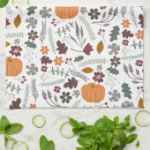 Herfst pomkin hedendaags grafisch patroon theedoek (Gevouwen)