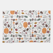 Herfst pomkin hedendaags grafisch patroon theedoek (Horizontaal)