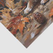 Herfst Pommerse Hond Decoupage Tissuepapier (Detail)
