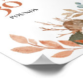 Herfst pompoen 1e verjaardag mijlpaal teken poster (Hoek)