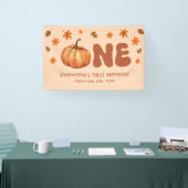 Herfst Pompoen 1e Verjaardag Spandoek (Beurs)
