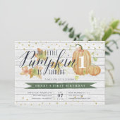 herfst pompoen aangepaste leeftijd verjaardagsfees kaart (Staand voorkant)