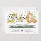 herfst pompoen aangepaste leeftijd verjaardagsfees kaart (Voorkant)