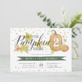 herfst pompoen aangepaste leeftijd verjaardagsfees kaart (Staand voorkant)