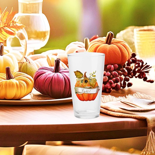 Herfst pompoen aanpasbaar glas