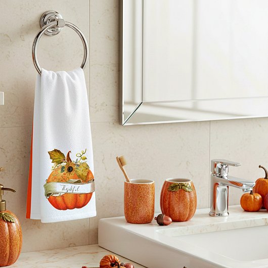 Herfst pompoen aanpasbaar handdoek