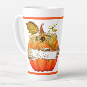 Herfst pompoen aanpasbaar latte mok