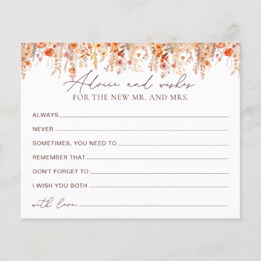 Herfst Pompoen Advies en Wensen Vrijgezellenfeest  (Voorkant)