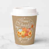 herfst pompoen as papieren bekers (Achterkant)