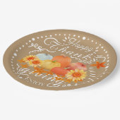 herfst pompoen as papieren bordje (Gekanteld)