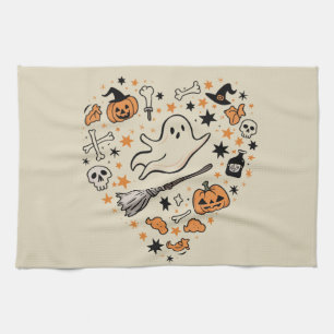 Herfst Pompoen Autumn Kerstmis Halloween Theedoek