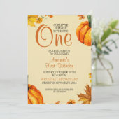 Herfst pompoen Baby 1e verjaardag Kaart (Staand voorkant)