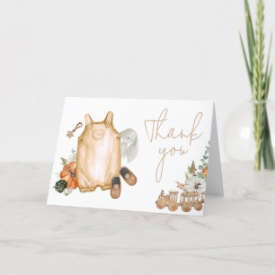 Herfst pompoen baby kleding Baby shower Bedankkaart