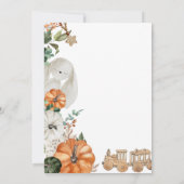 Herfst pompoen baby kleding Baby shower Kaart (Achterkant)