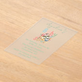 Herfst Pompoen Baby Shower  Acryl Uitnodigingen (Laagn)