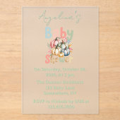 Herfst Pompoen Baby Shower  Acryl Uitnodigingen (Voorkant)