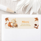 Herfst pompoen Baby shower adreslabel Etiket (Insitu)