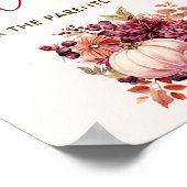Herfst Pompoen Baby shower Advies en wensen Poster (Hoek)