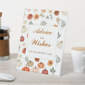 Herfst Pompoen Baby shower Advies en wensen Reclamebord Met Voetstuk (Insitu)