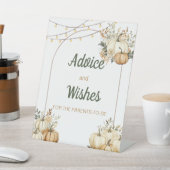 Herfst Pompoen Baby shower Advies en wensen Reclamebord Met Voetstuk (Insitu)