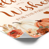 Herfst Pompoen Baby shower Advies en wensen Sign Poster (Hoek)