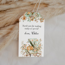 Herfst Pompoen Baby Shower Bedankt Favor Cadeaulabel