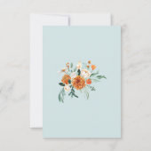 Herfst pompoen Baby shower blauw, Kaart (Achterkant)