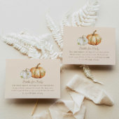 Herfst Pompoen Baby shower Boeken voor Baby Informatiekaartje
