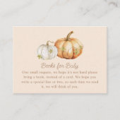 Herfst Pompoen Baby shower Boeken voor Baby Informatiekaartje (Voorkant)