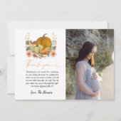 Herfst pompoen baby shower dank u kaart (Voorkant)